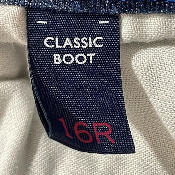 Tommy Hilfiger Classic Boot Dark Wash Denim Jeans 16R - Picture 12 of 13